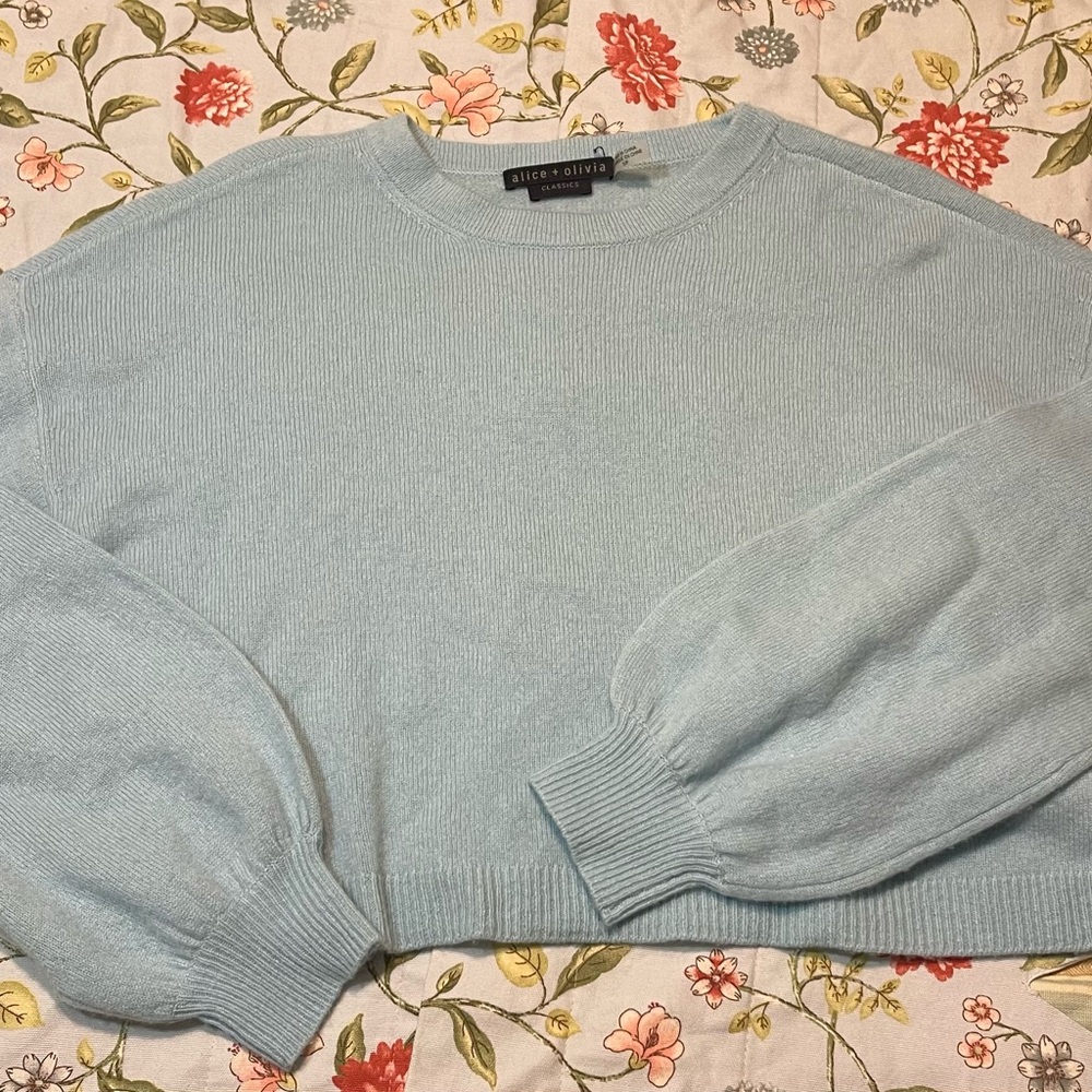 Alice + Olivia Classics Cropped Cashmere Sweater